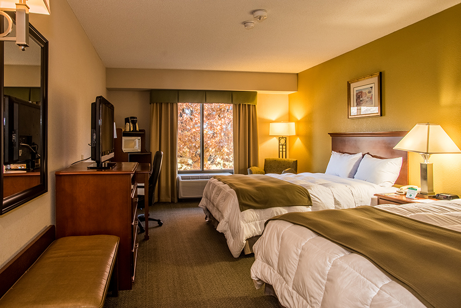 ADA accessible hearing impaired room with two queen beds at Round Hill Inn Orange Virginia